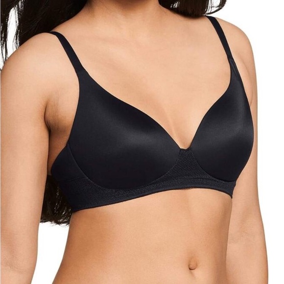 Jockey Women's Bras Forever Fit T-Shirt Molded Cup Lace Bra Black XL NWT - Picture 1 of 6